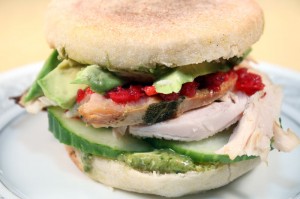 Turkey and Cucumber Sandwich