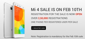 Xiaomi MI 4 Flash Sale Flipkart